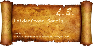 Leidenfrost Sarolt névjegykártya